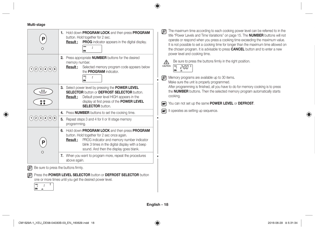 Samsung CM1929A/XEU, CM1329A/XEU, CM1529A-1/XEU, CM1929/XEF, CM1929/XET manual Multi-stage 