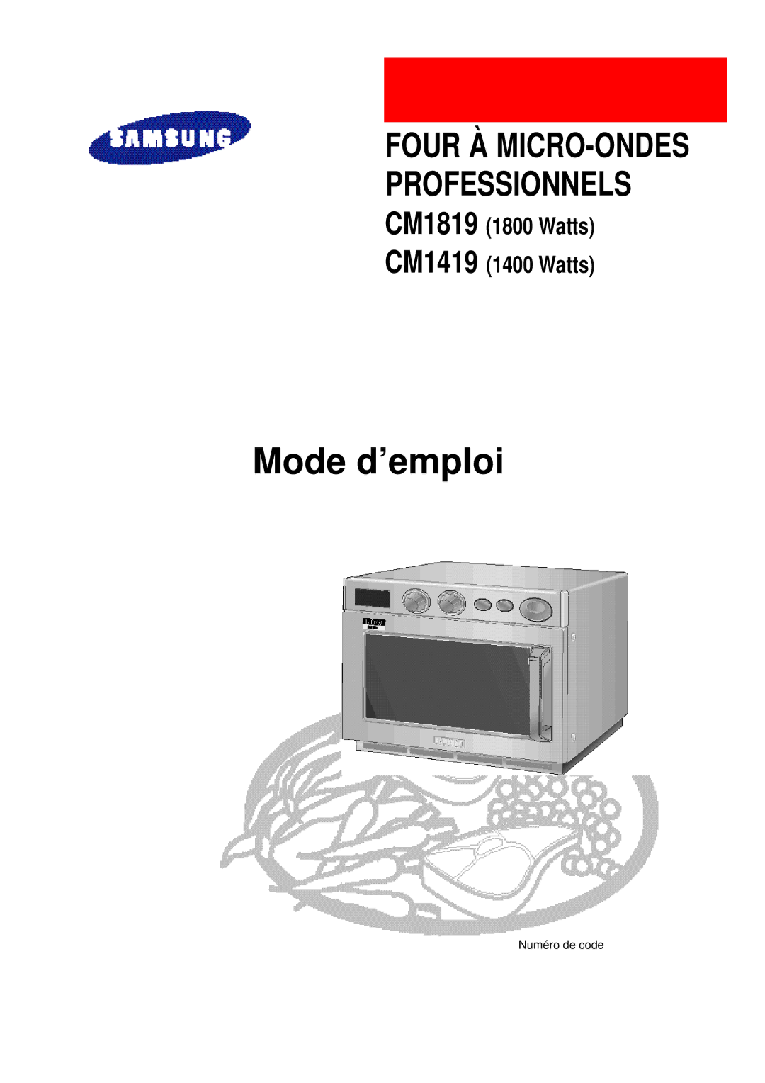 Samsung CM1819/XEF, CM1419/XEF manual Mode d’emploi 