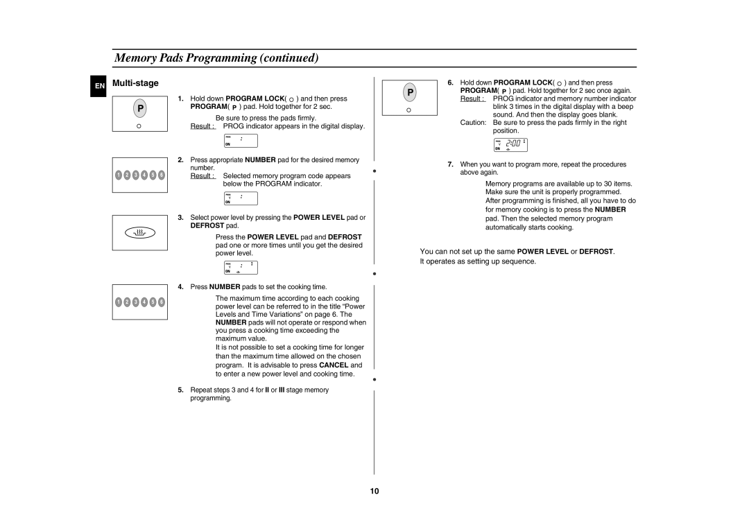 Samsung CM1629A/XEU, CM1629/XEN, CM1629/XEF manual Multi-stage 