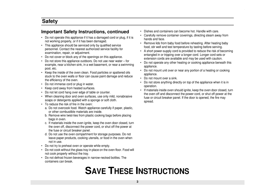 Samsung CM929B owner manual Important Safety Instructions 