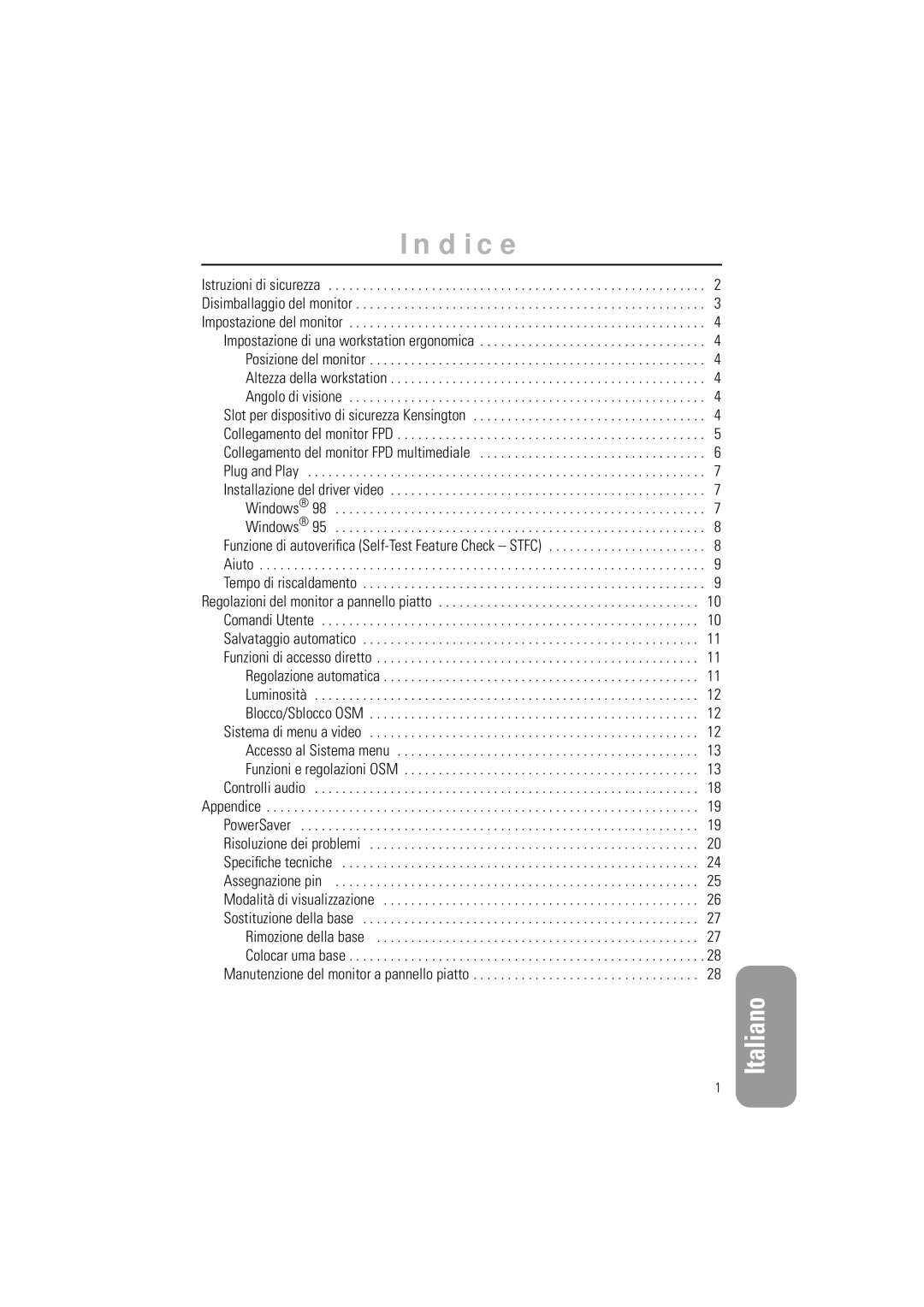 Samsung RN15LSBPN/EDC, CN15LSPS/EDC, RN15LSTSN/EDC, RN15LSBAN/EDC, CN15LSPN/EDC, CN15LSBPN/EDC, CN15LSBAN/EDC manual Indice 