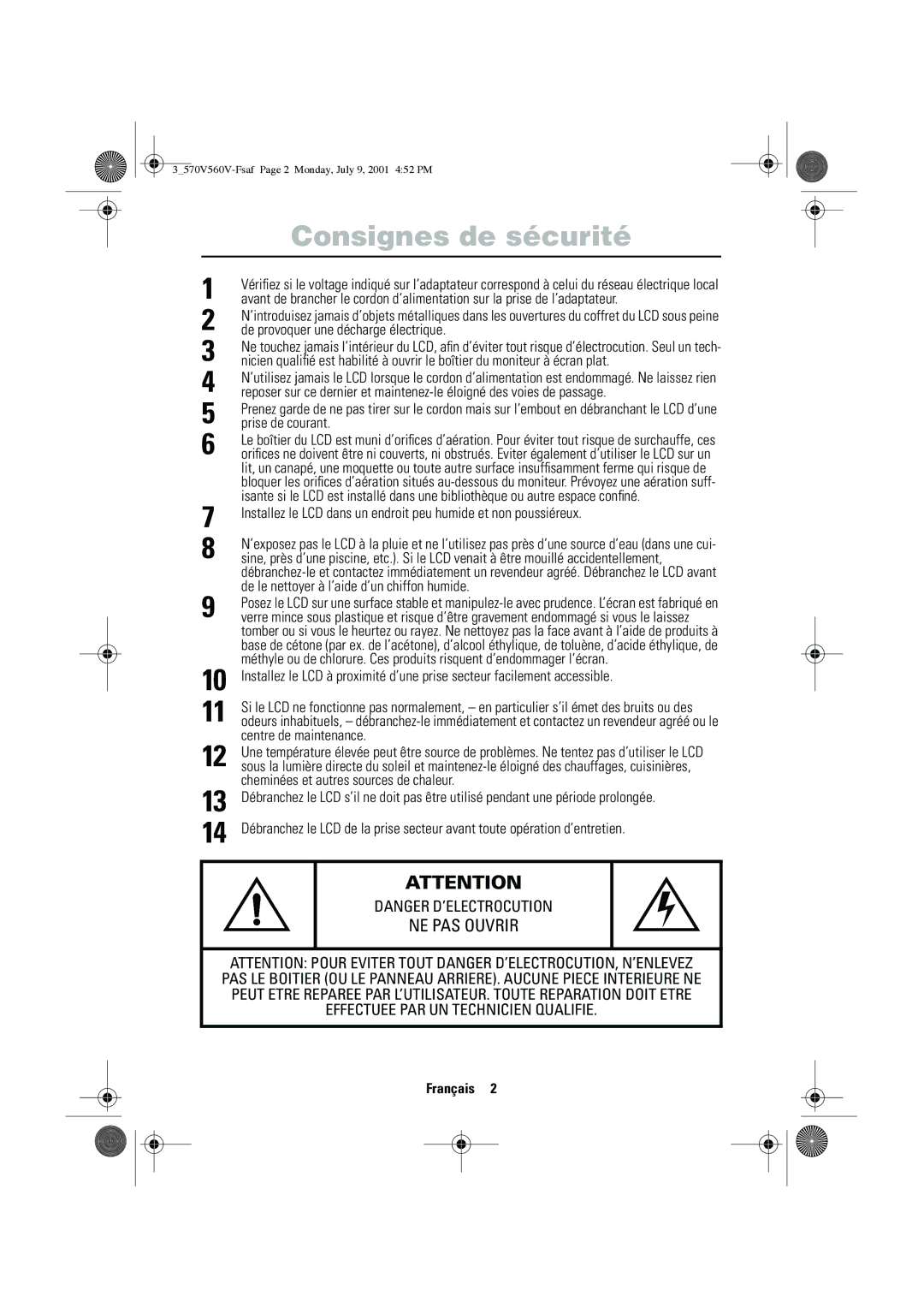 Samsung CN15VOSN/VNT manual NE PAS Ouvrir 