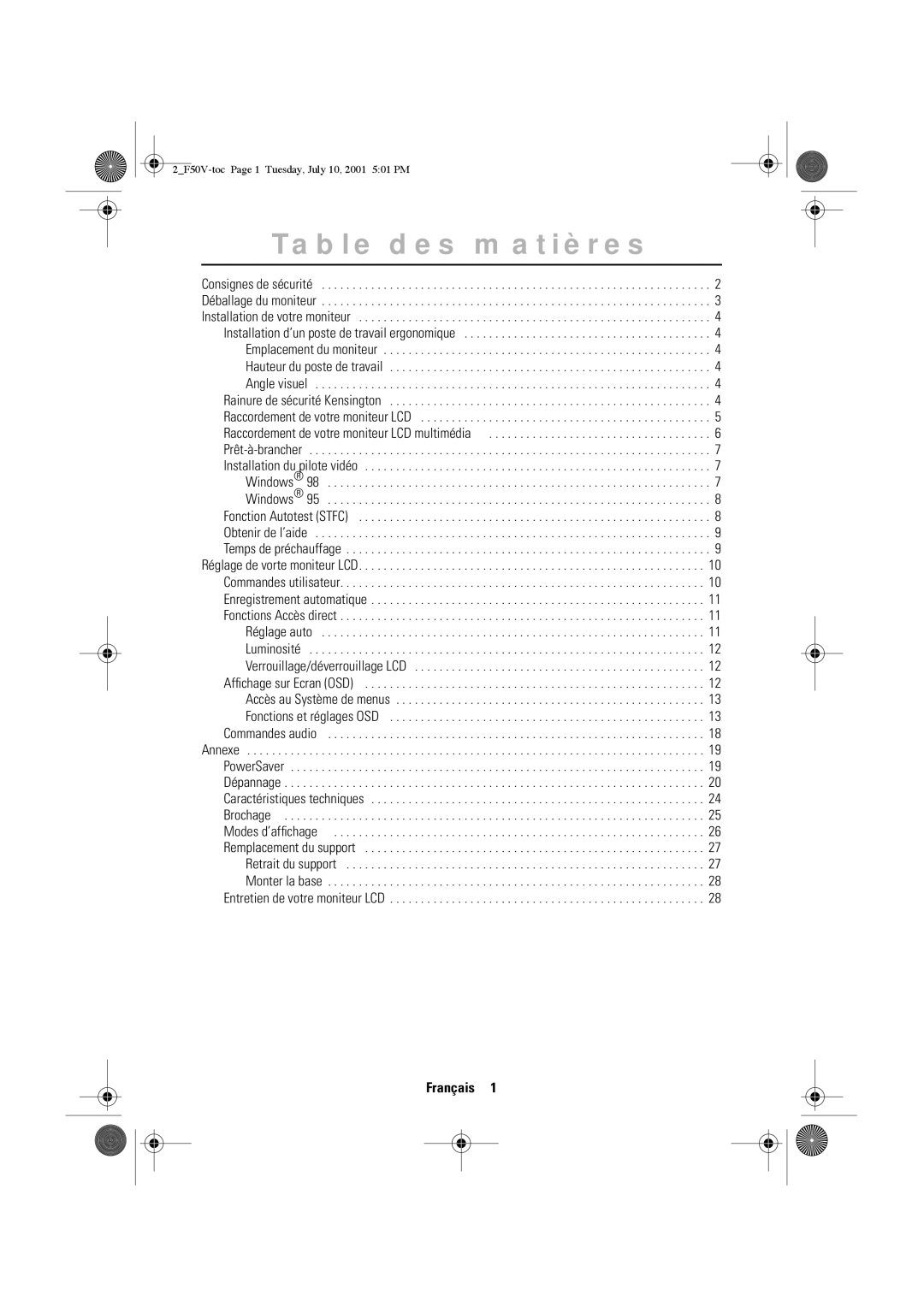 Samsung CN15VTAS/EDC, CN15VTSN/EDC, CN15VTAN/EDC, CN15VTSS/EDC, CN15VTPS/EDC manual Table des matières 