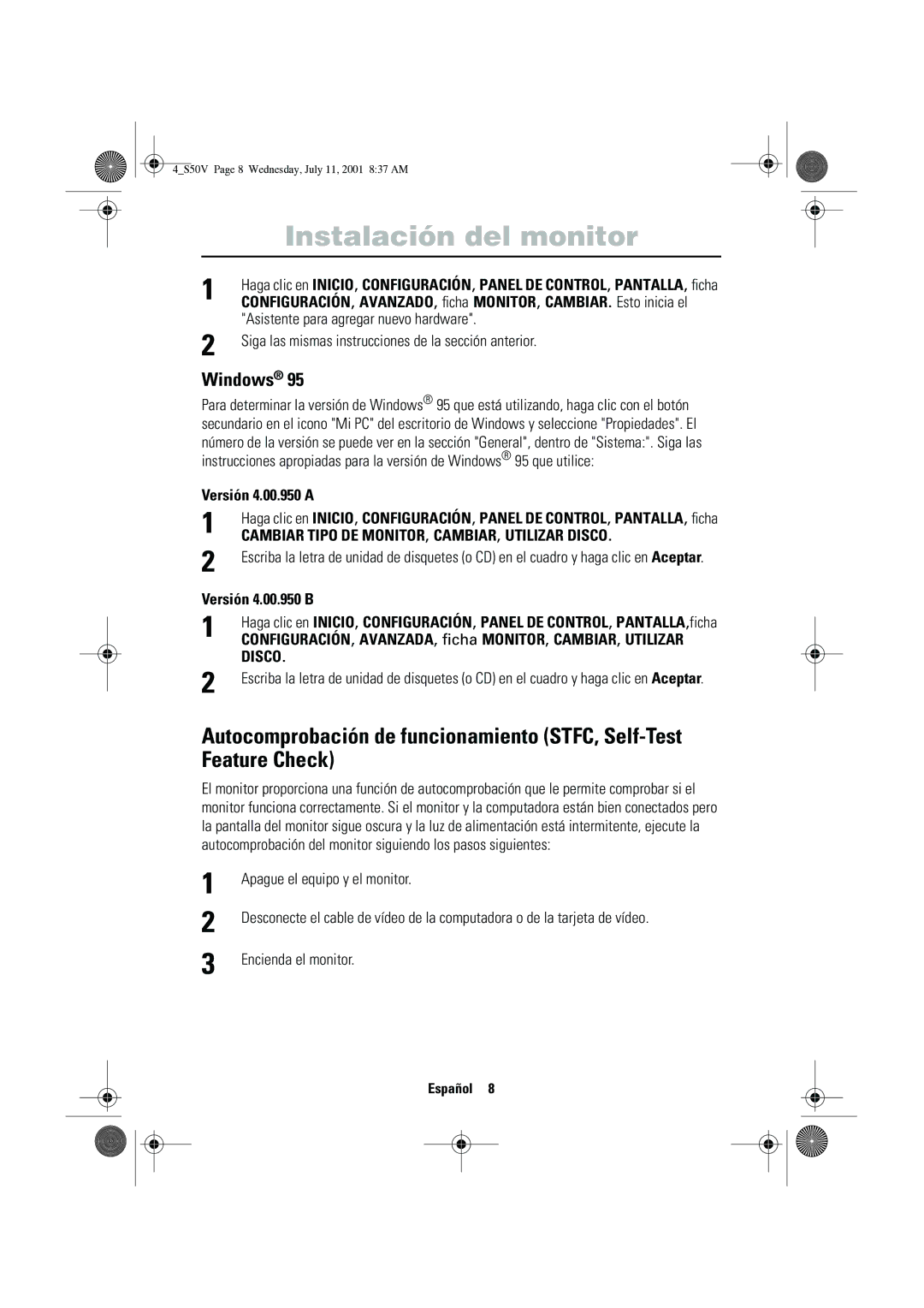 Samsung CN15VTSN/EDC manual Asistente para agregar nuevo hardware, Versión 4.00.950 a, Versión 4.00.950 B 