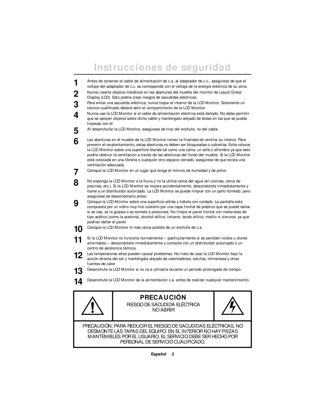 Samsung CN17ASAN/EDC, DV17MSSAN/EDC manual Instrucciones de seguridad, Tropezar con él 