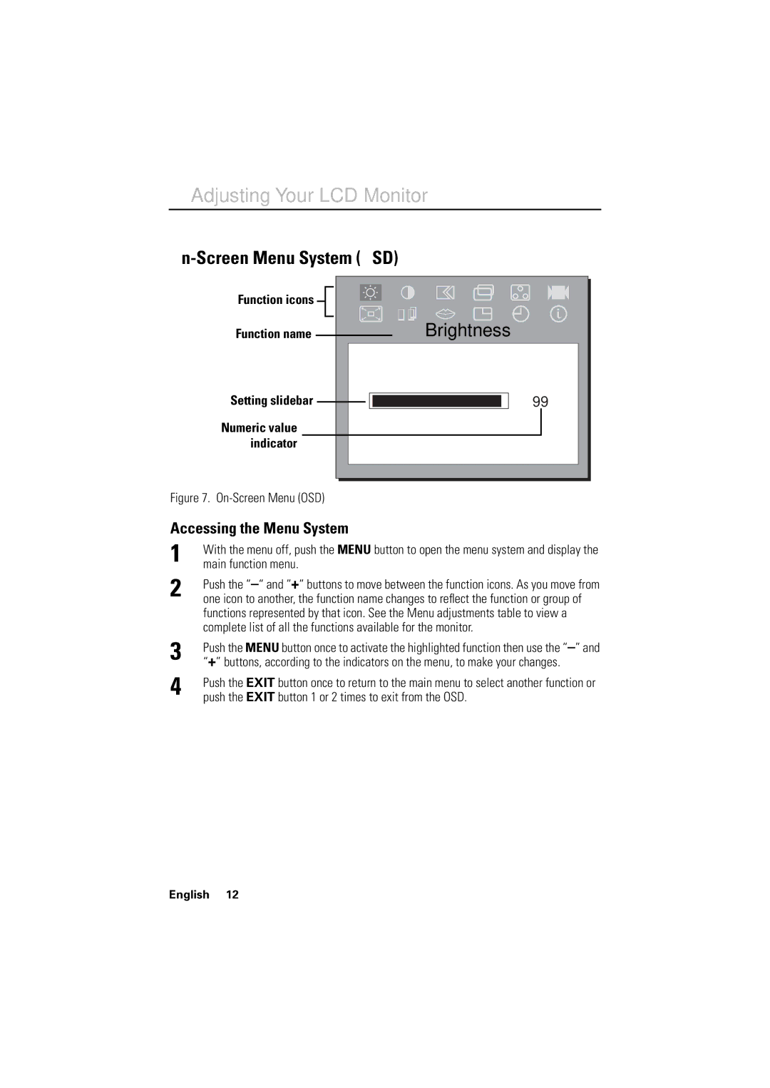 Samsung CN17BSAS/EDC, CN17BSAN/XSJ, GR17MSSAN/EDC, CN17BSAN/EDC manual On-Screen Menu System OSD, Accessing the Menu System 