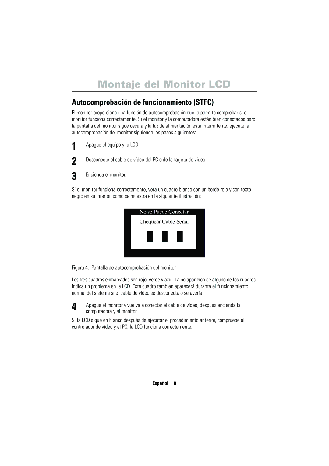 Samsung CN17VSSN/EDC manual Autocomprobación de funcionamiento Stfc, Computadora y el monitor 