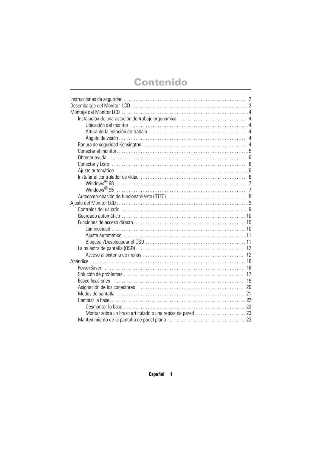 Samsung CN17VSSN/EDC manual Contenido 