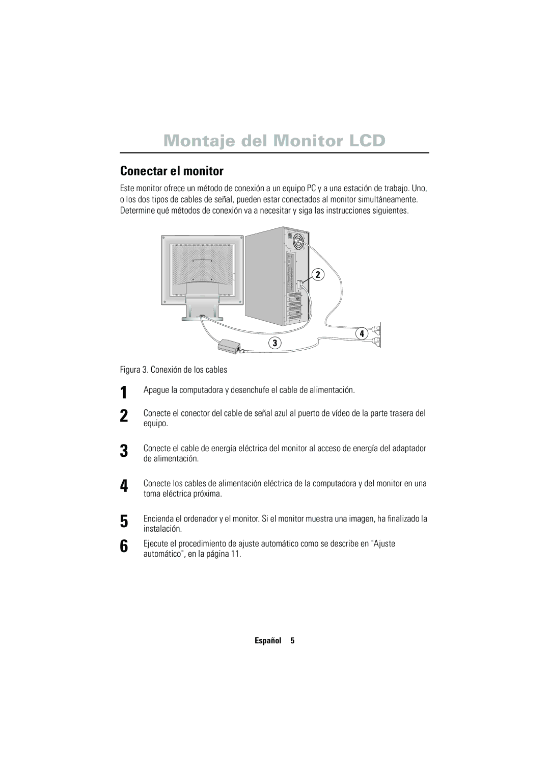 Samsung CN17VSSN/EDC manual Conectar el monitor, Apague la computadora y desenchufe el cable de alimentación, Equipo 