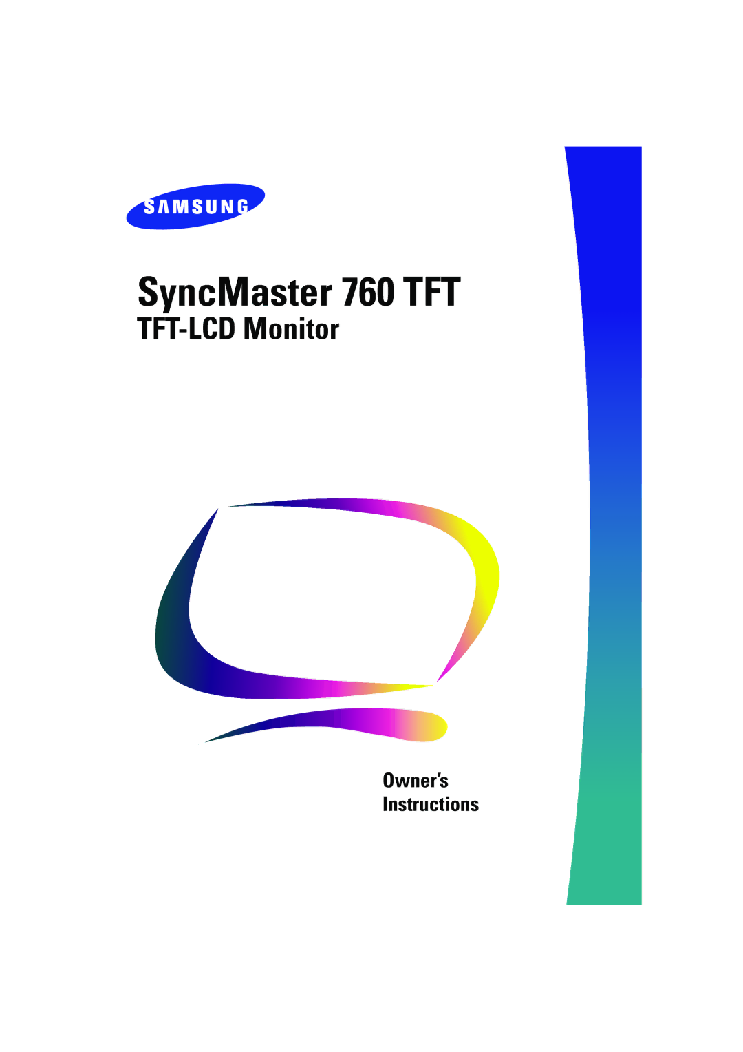 Samsung CN17VSSN/EDC manual SyncMaster 760 TFT 