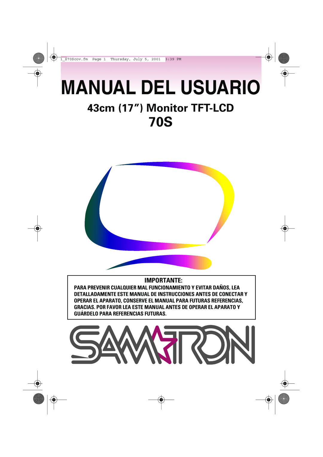 Samsung CN17VTSN/EDC manual Manual DEL Usuario 