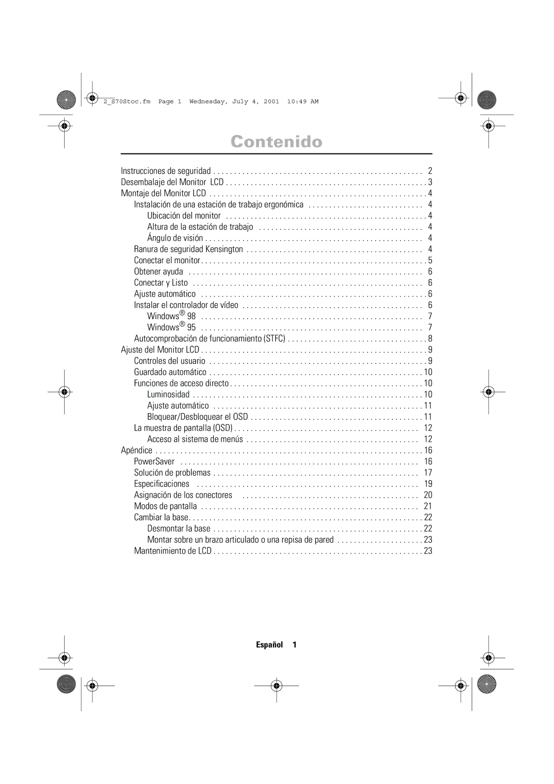 Samsung CN17VTSN/EDC manual Contenido 