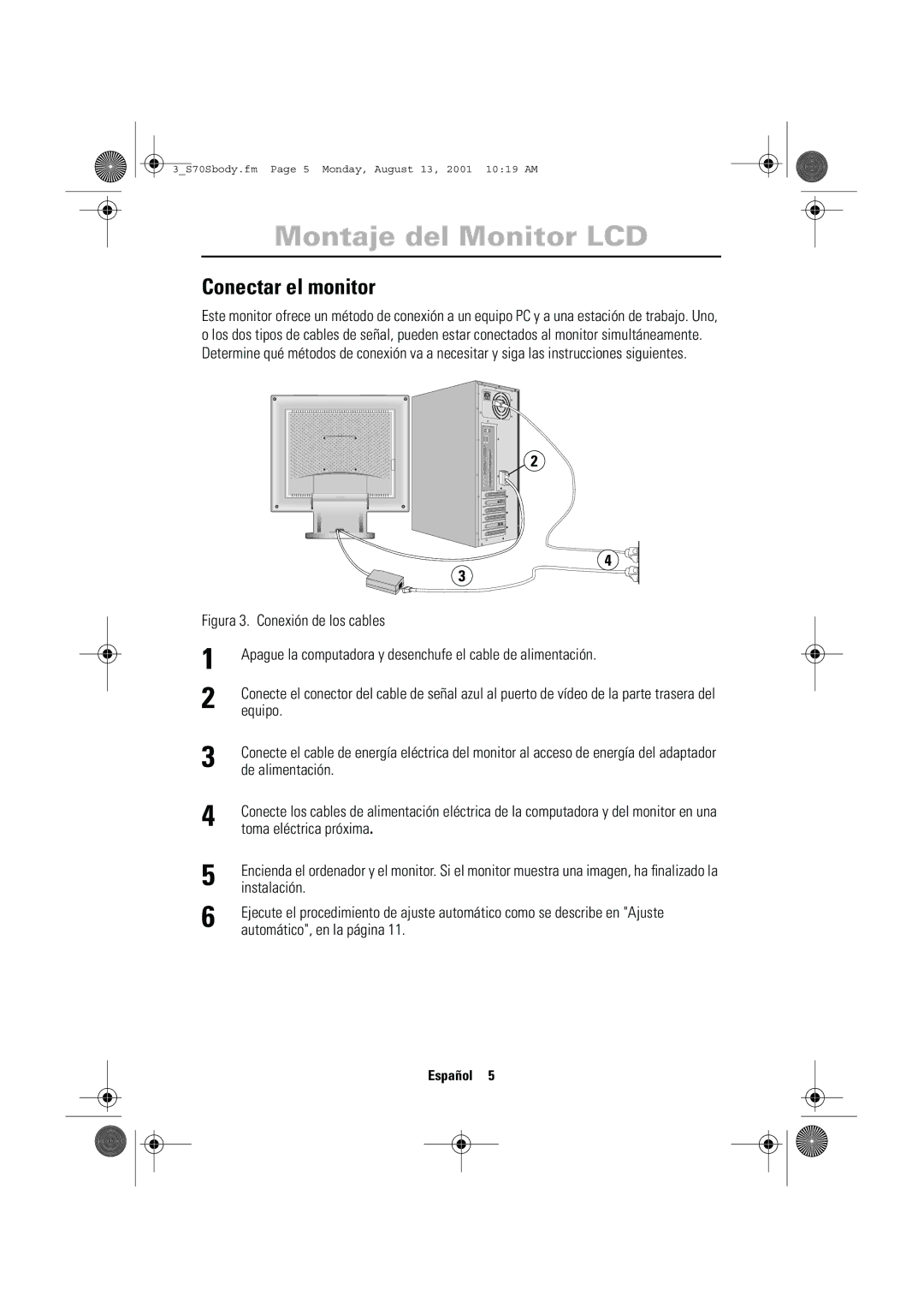 Samsung CN17VTSN/EDC manual Conectar el monitor, Apague la computadora y desenchufe el cable de alimentación, Equipo 