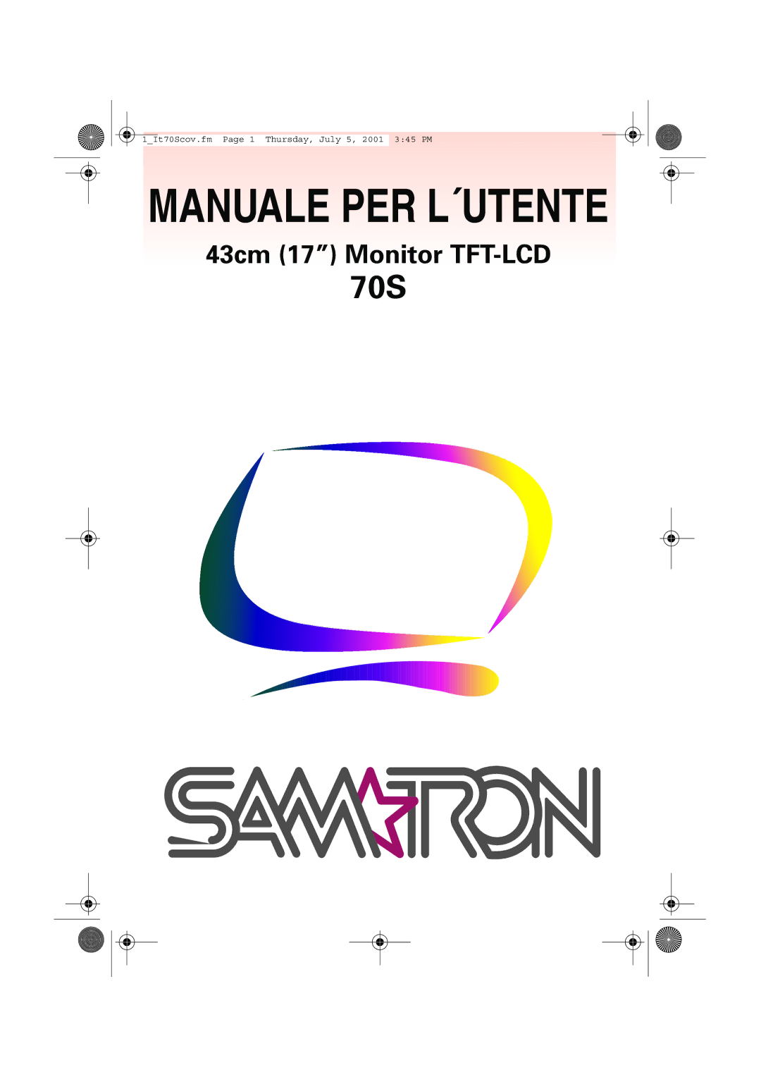 Samsung CN17VTSN/EDC manual Manuale PER L´UTENTE 