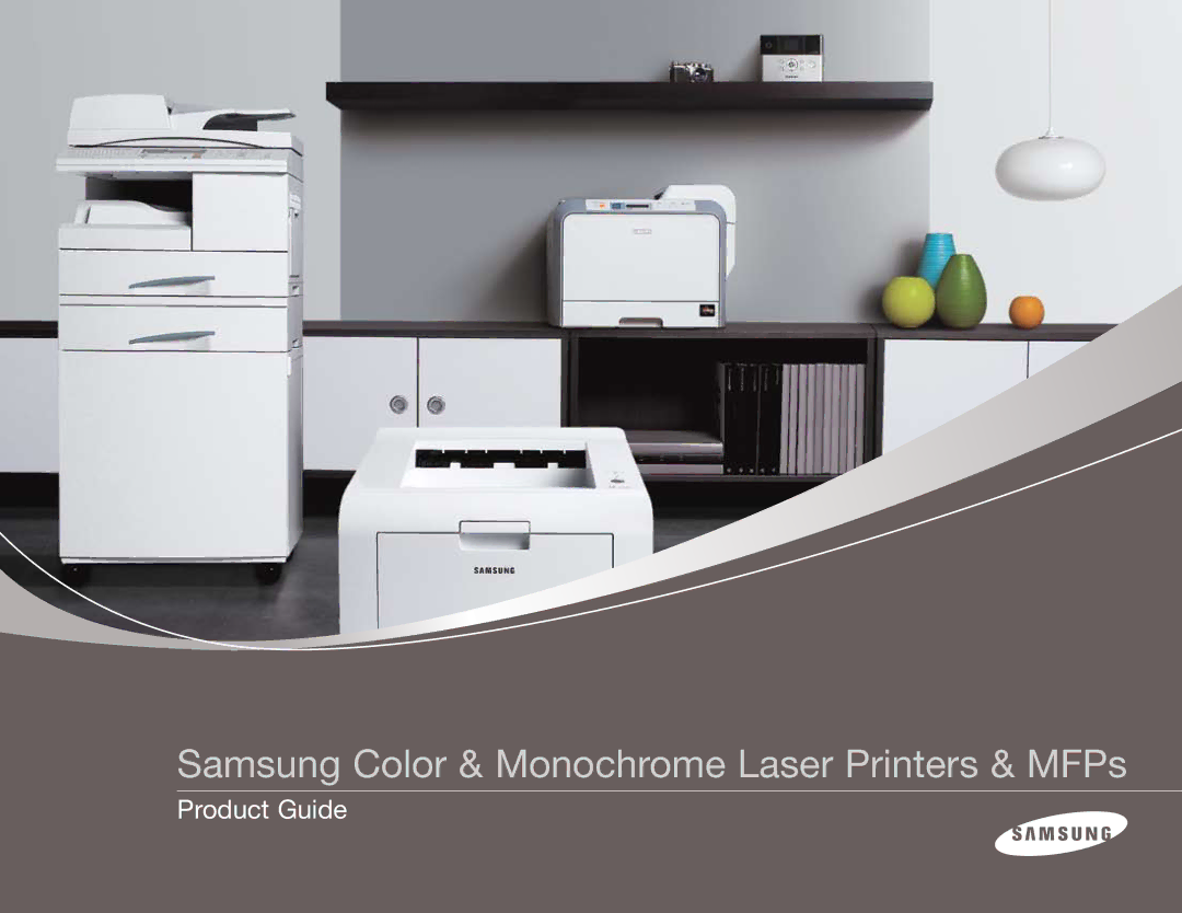 Samsung manual Samsung Color & Monochrome Laser Printers & MFPs 