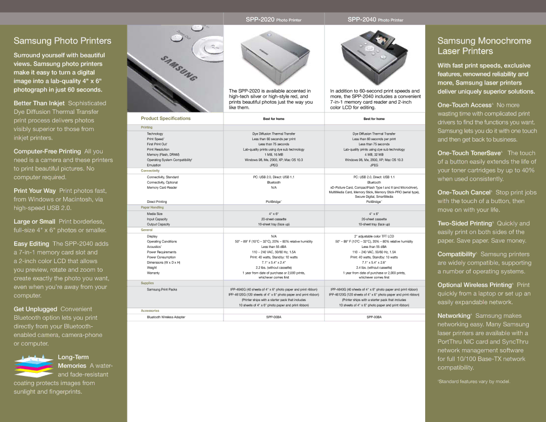 Samsung Color & Monochrome Laser Printers & MFPs manual Supplies 