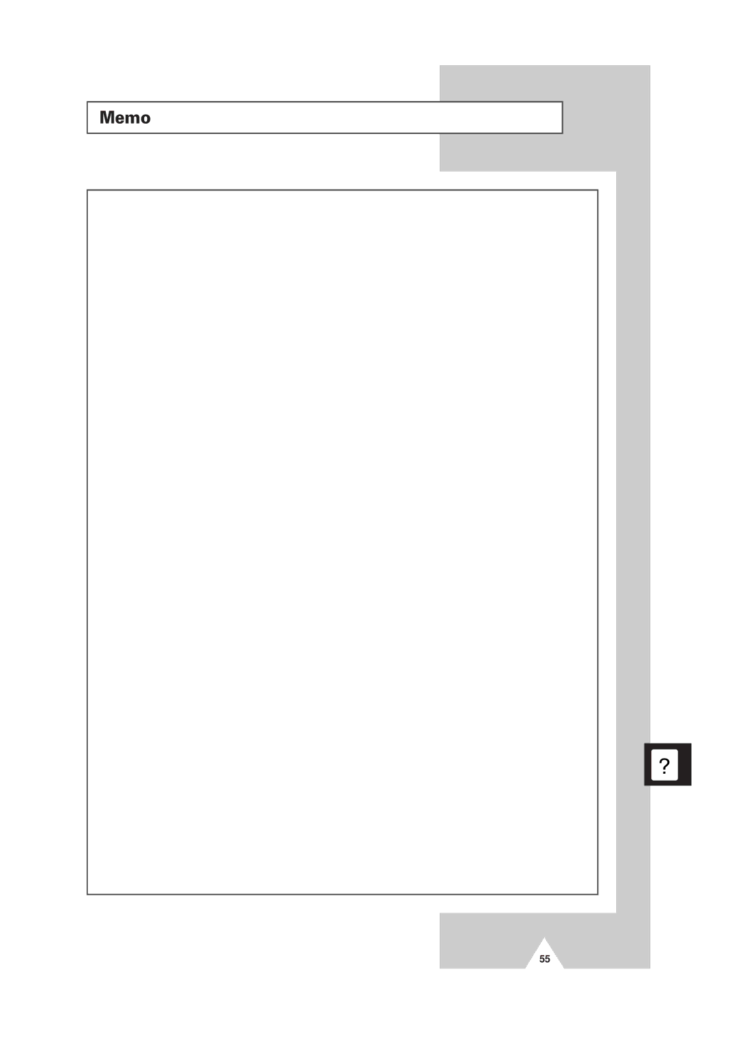 Samsung Colour TV/VCR manual Memo 