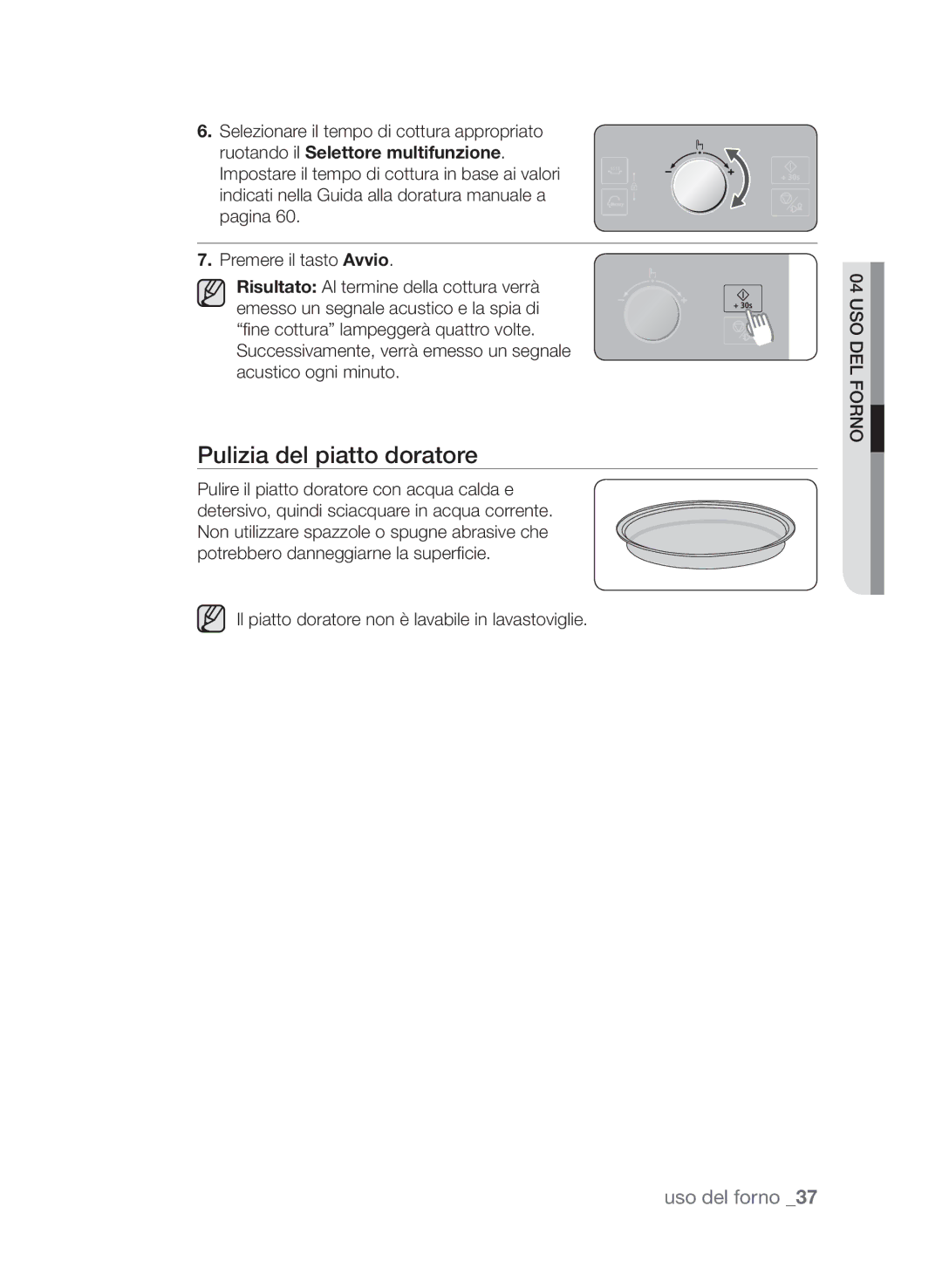 Samsung CP1370E-W/XET, CP1370E-S/XET manual Pulizia del piatto doratore 