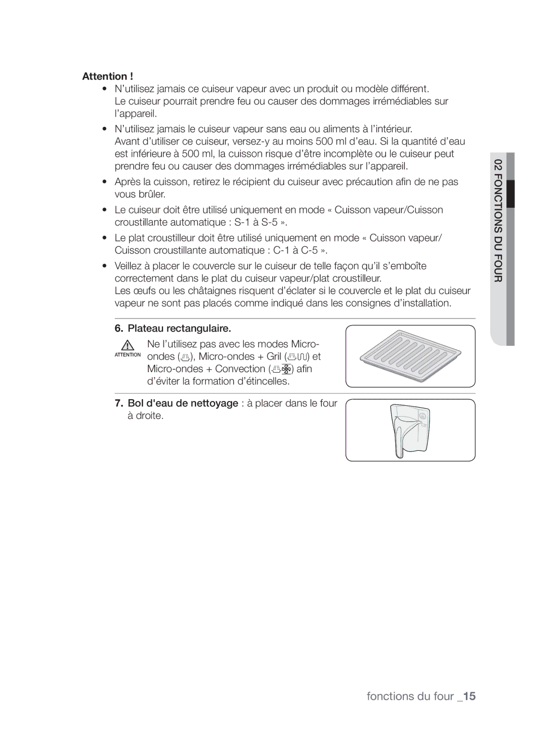 Samsung CP1370EST/XEF manual ’éviter la formation d’étincelles 