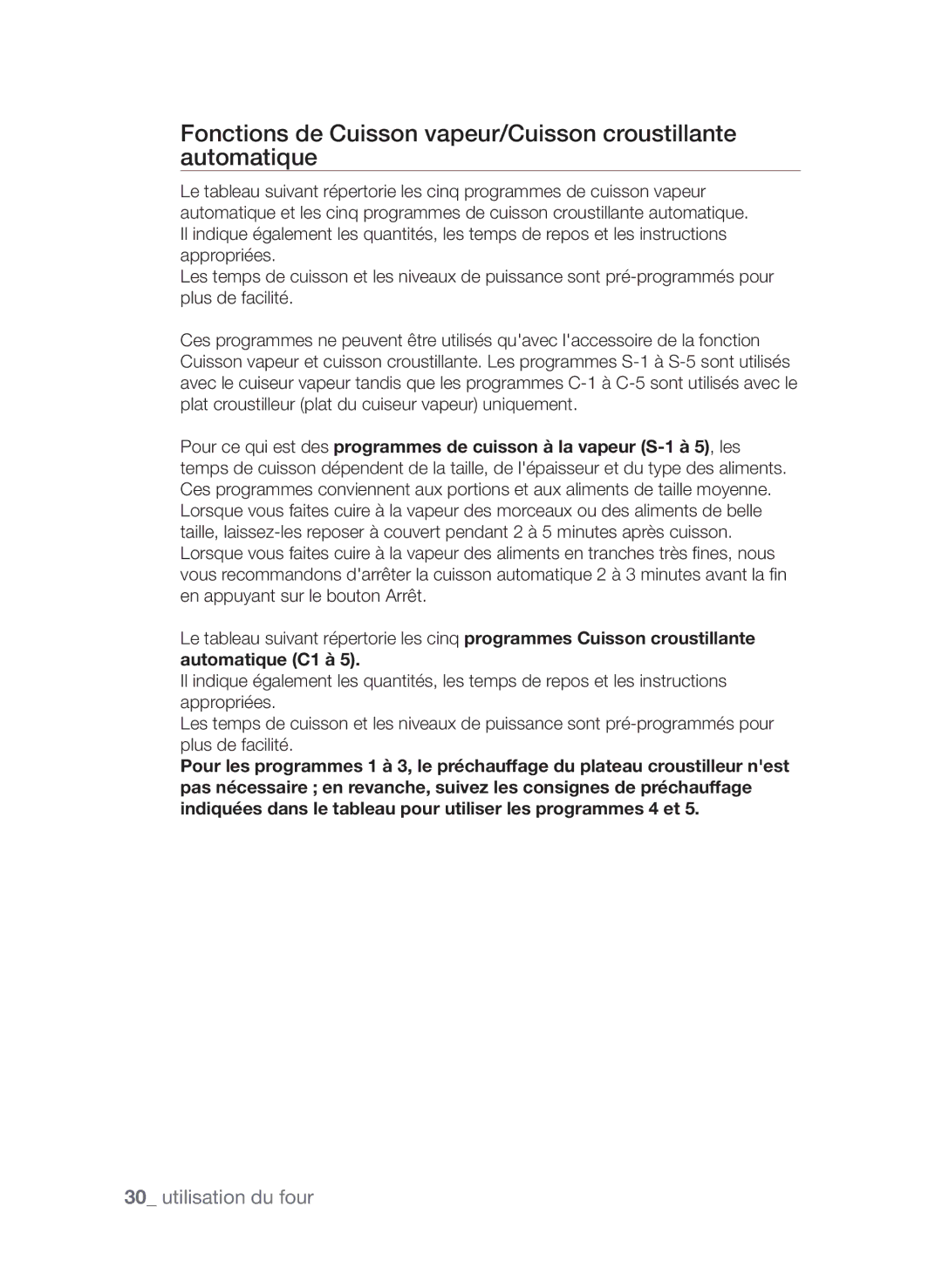 Samsung CP1370EST/XEF manual Utilisation du four 