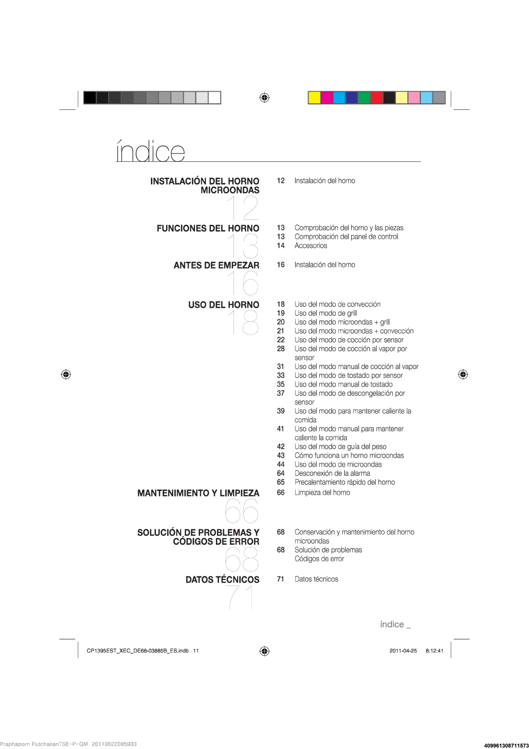 Samsung CP1395EST/XEC manual 