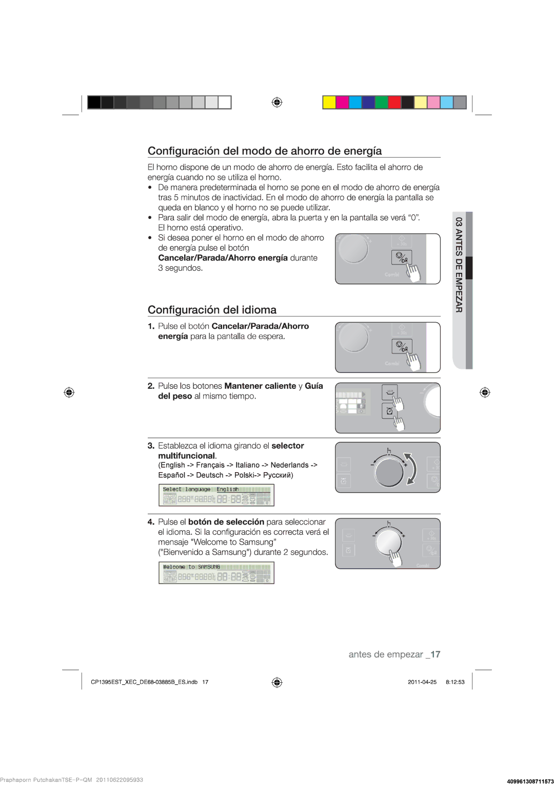 Samsung CP1395EST/XEC manual 