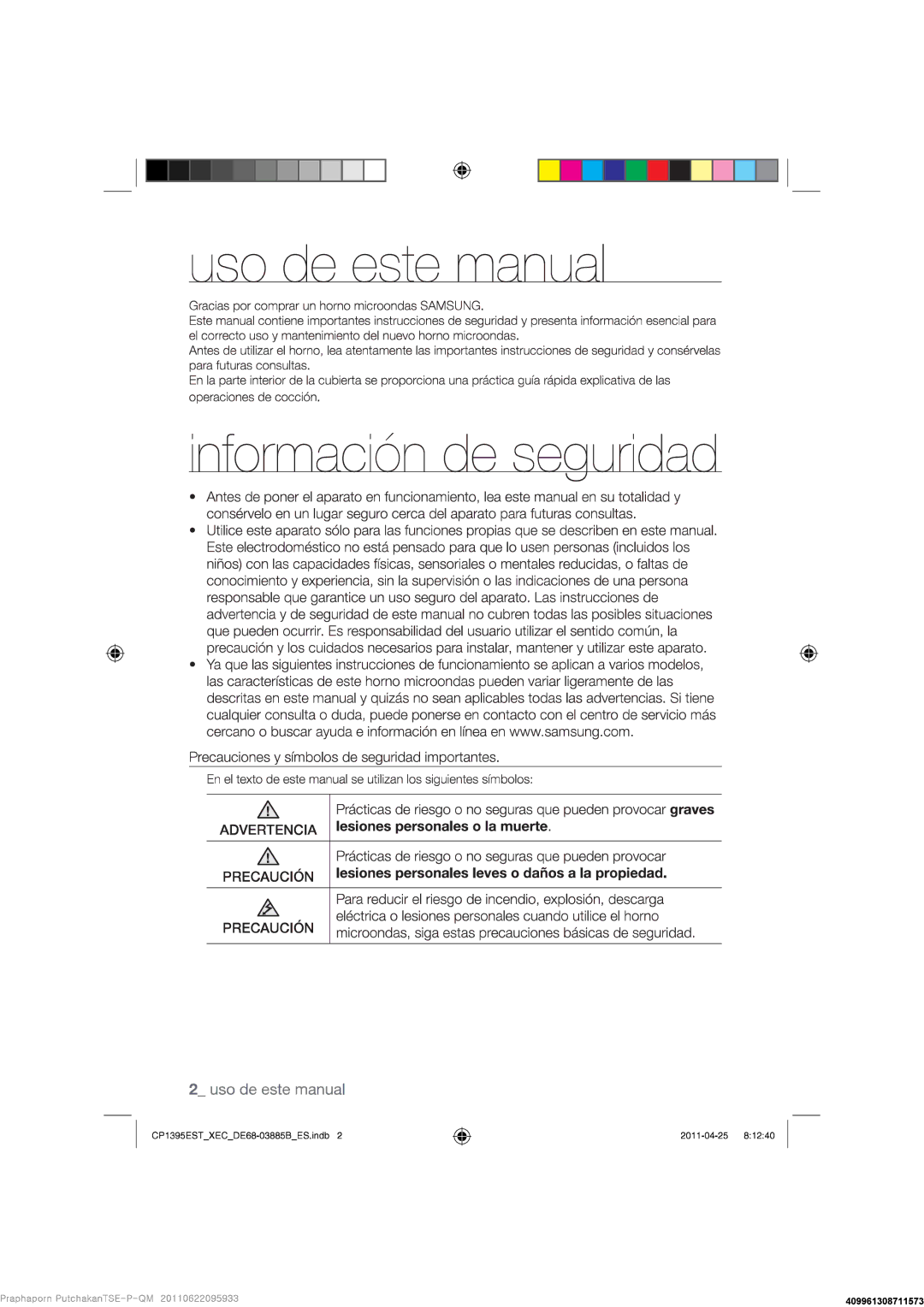 Samsung CP1395EST/XEC manual 