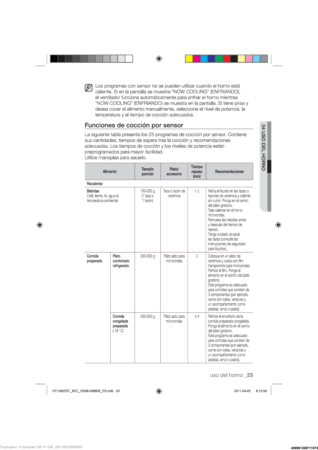 Samsung CP1395EST/XEC manual 