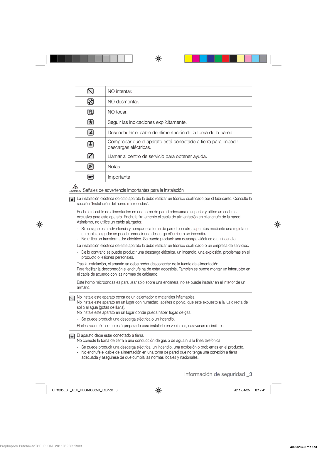 Samsung CP1395EST/XEC manual 