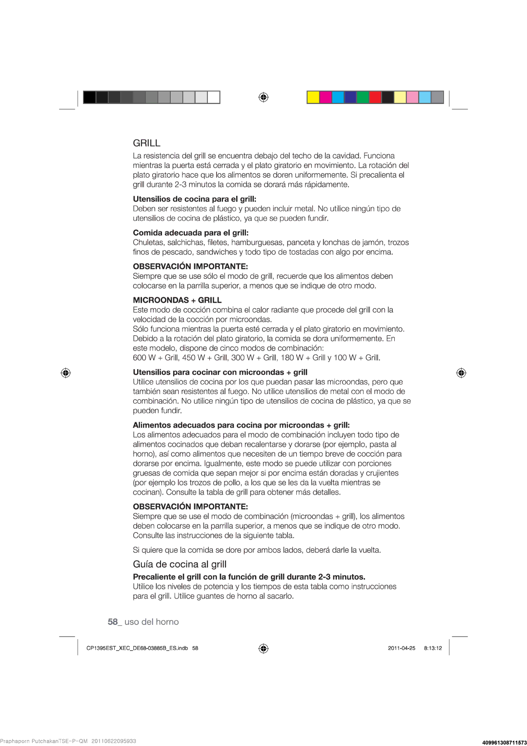 Samsung CP1395EST/XEC manual 