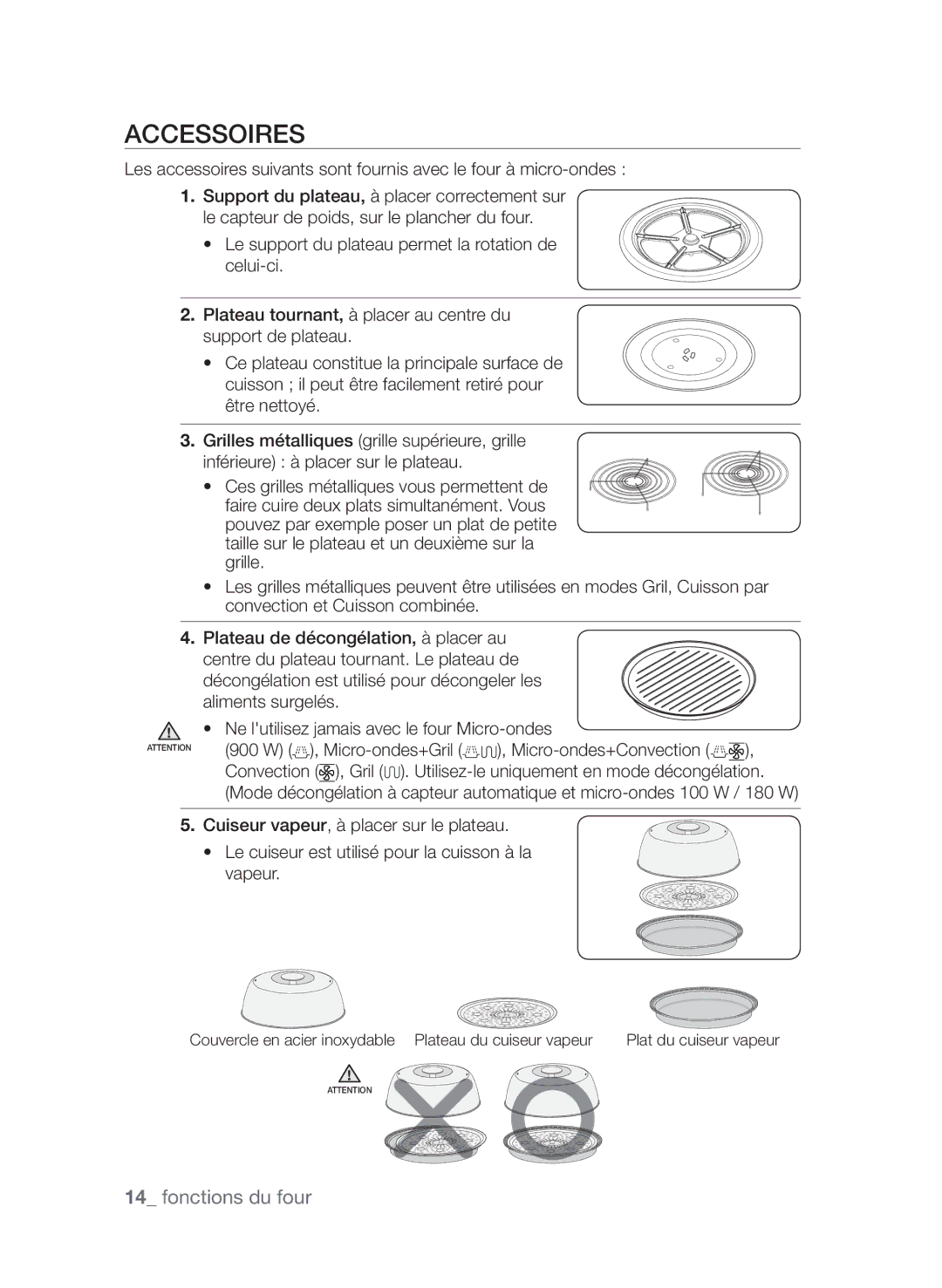 Samsung CP1395EST/XEF manual Accessoires 