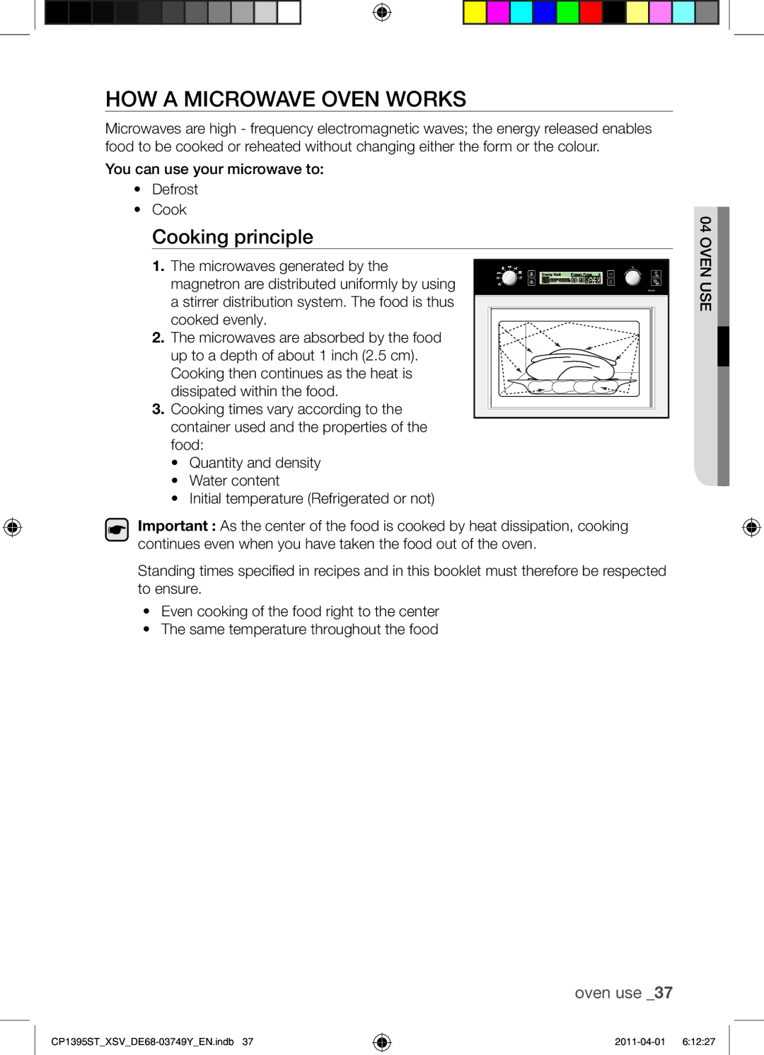 Samsung CP1395ST/XSV manual HOW a Microwave Oven Works, Cooking principle 