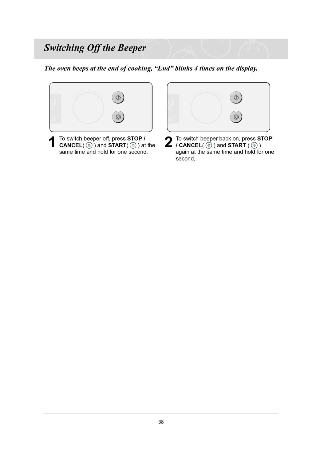 Samsung CQ1570-B/ZAM, CQ1570-B/ATC manual Switching Off the Beeper 