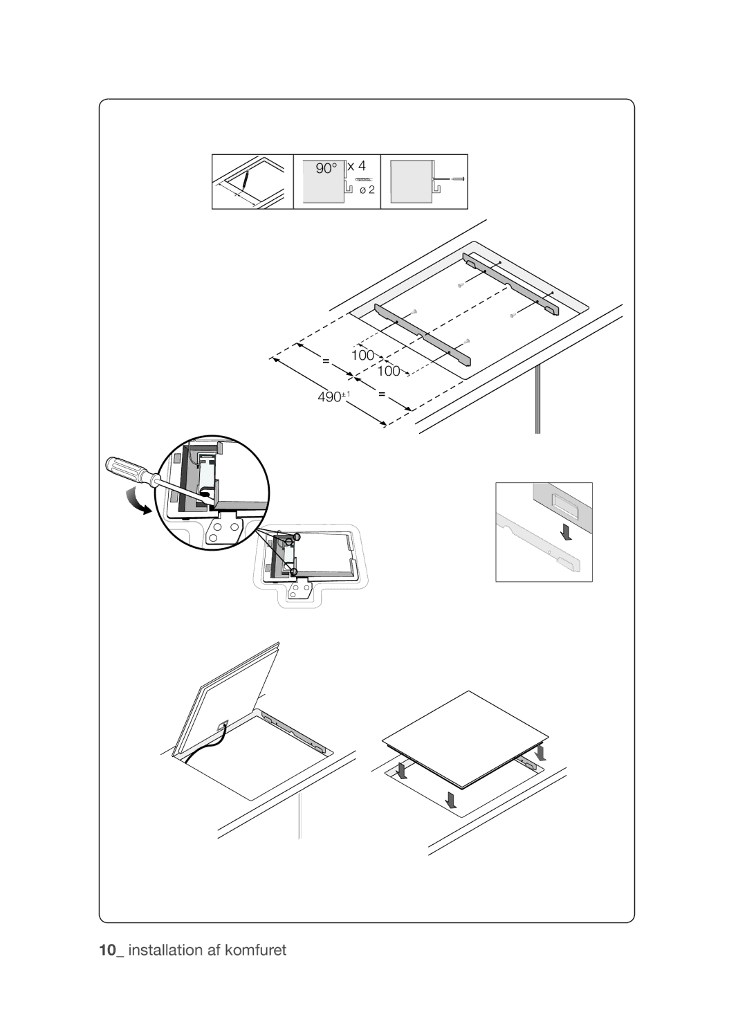 Samsung CTI613EHST/XEE manual Installation af komfuret 