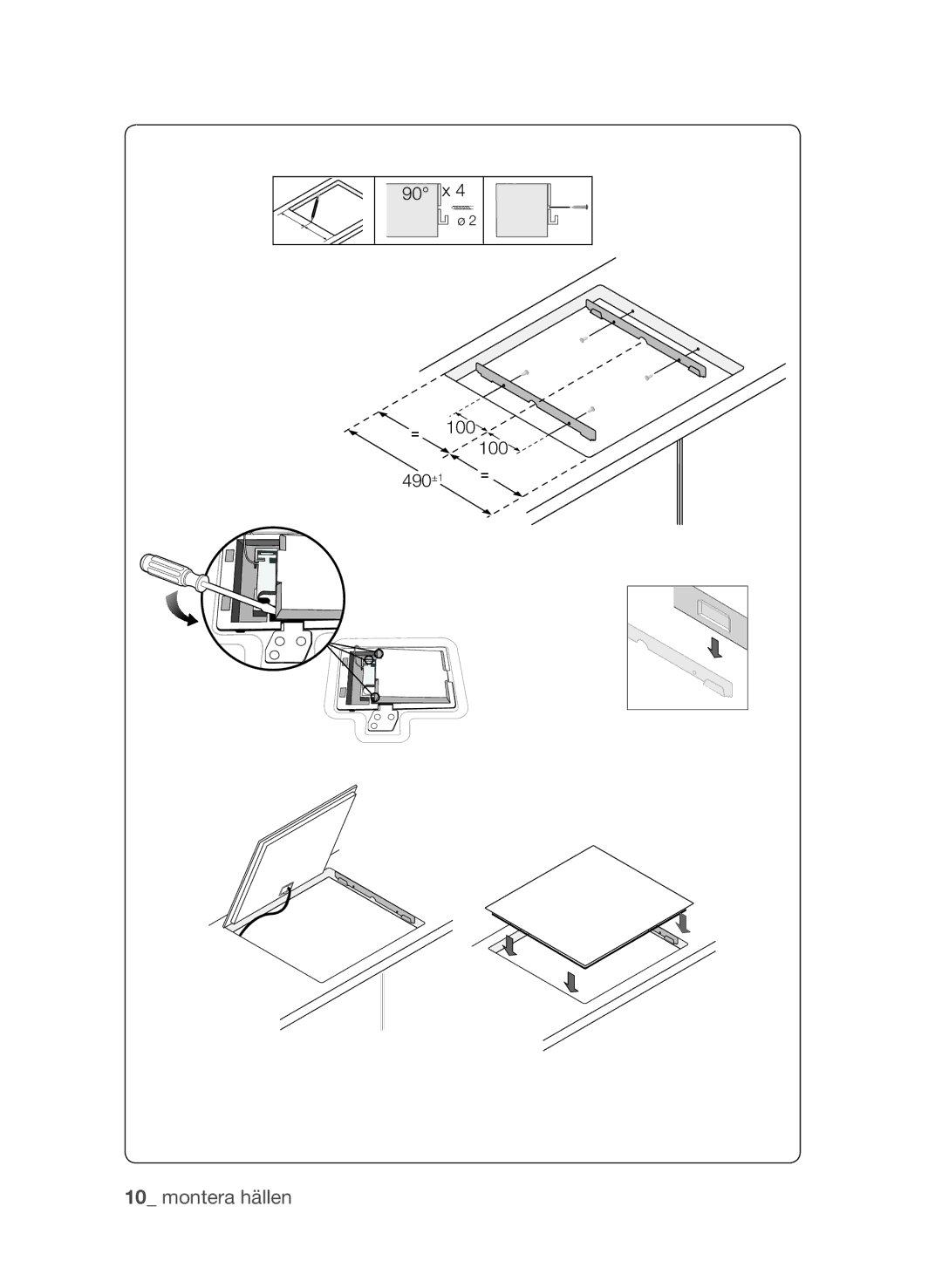 Samsung CTI613GIN/XEE, CTI613GIN/XEO manual Montera hällen 