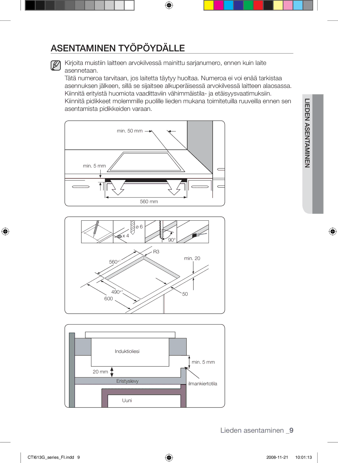 Samsung CTI613GIN/XEO, CTI613GIN/XEE manual Asentaminen työpöydälle 