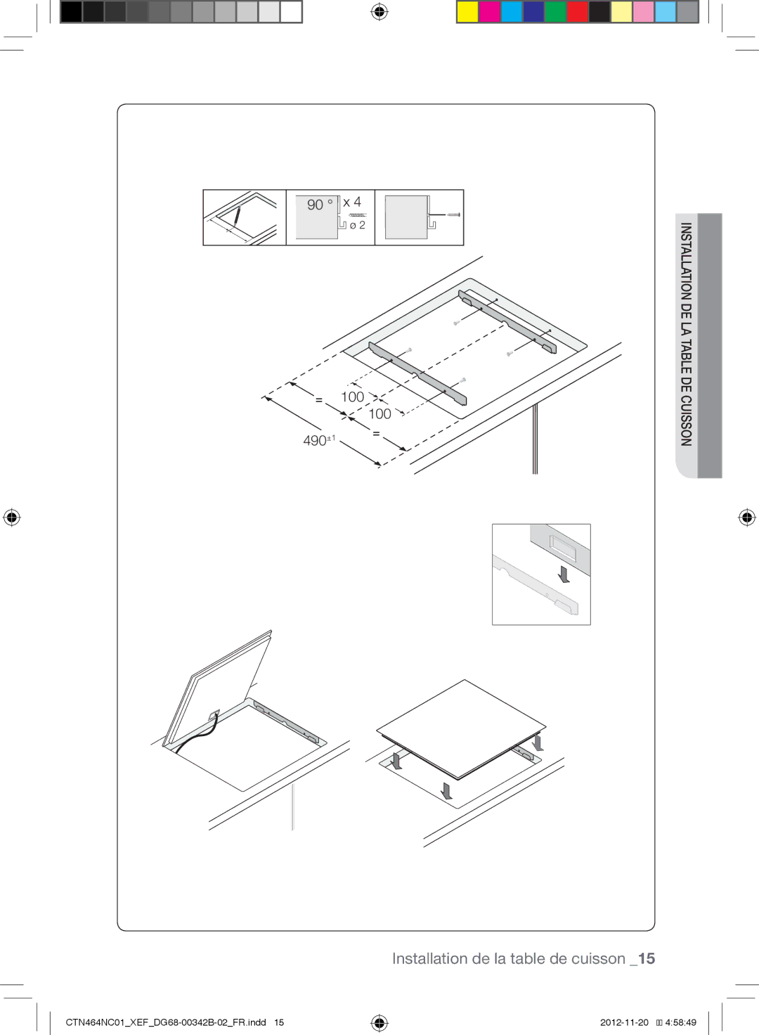 Samsung CTN464NC01/XEF, CTN263EA01/XEF manual 100, 490±1 