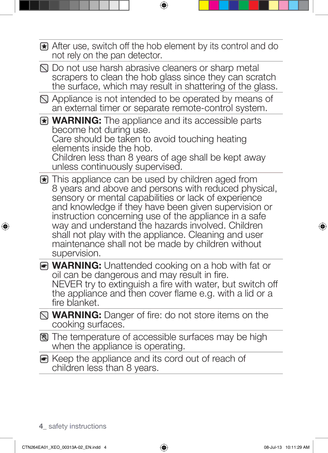 Samsung CTN264EA01/XEO manual Safety instructions 