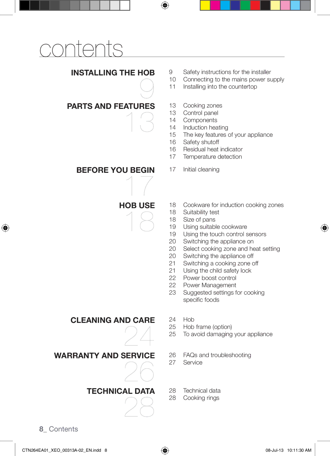 Samsung CTN264EA01/XEO manual Contents 