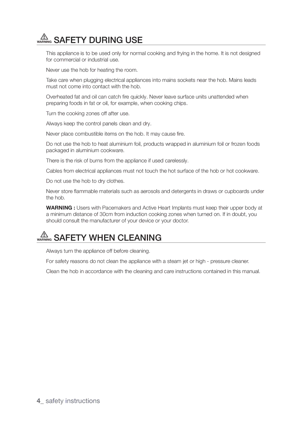 Samsung CTN364EA01/SLI manual Safety instructions 