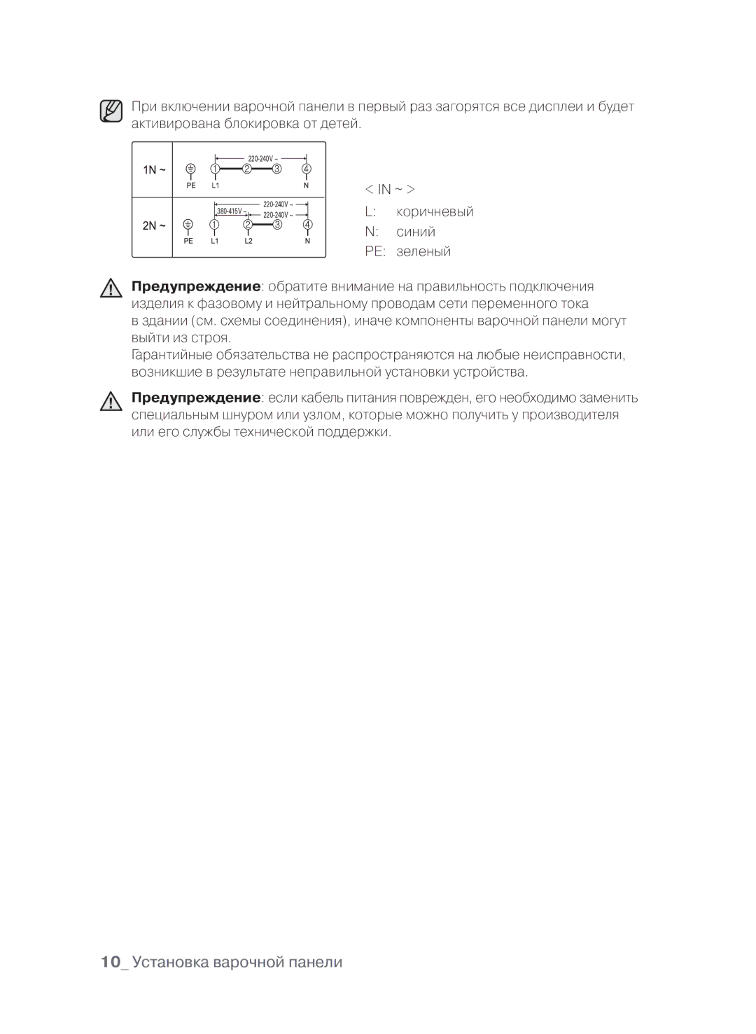 Samsung CTN364N003/BWT manual 10 Установкау варочной панели 