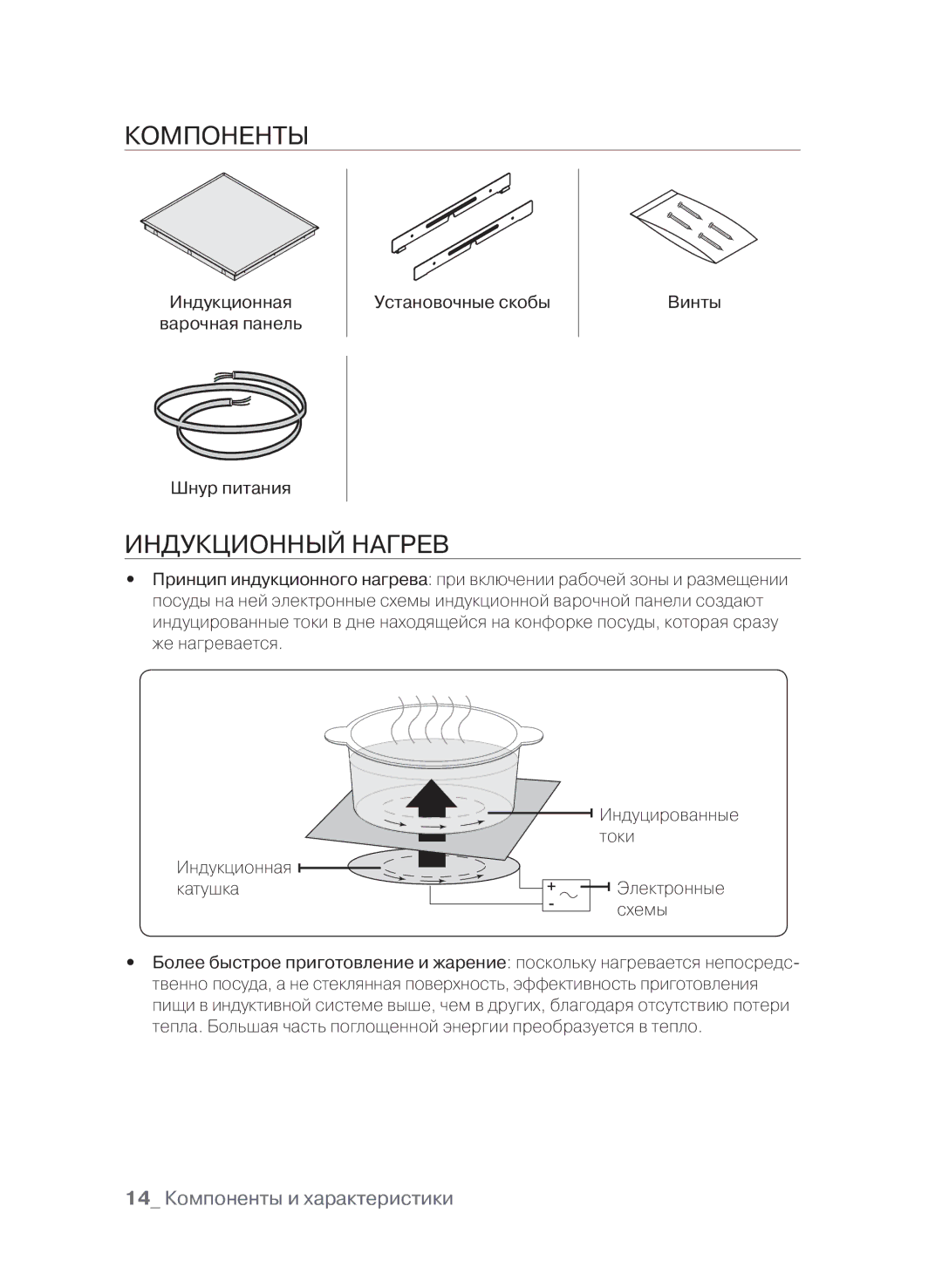 Samsung CTN364N003/BWT manual Компоненты, Индукционный нагрев, Токи, Индукционная Катушка Электронные Схемы 