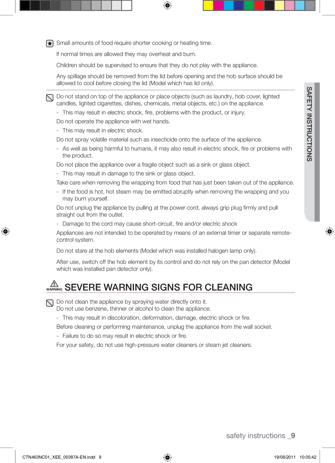 Samsung CTN463NC01/XEE manual Safety instructions 