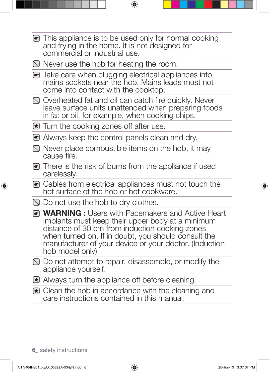 Samsung CTN464FB01/XEO manual Safety instructions 