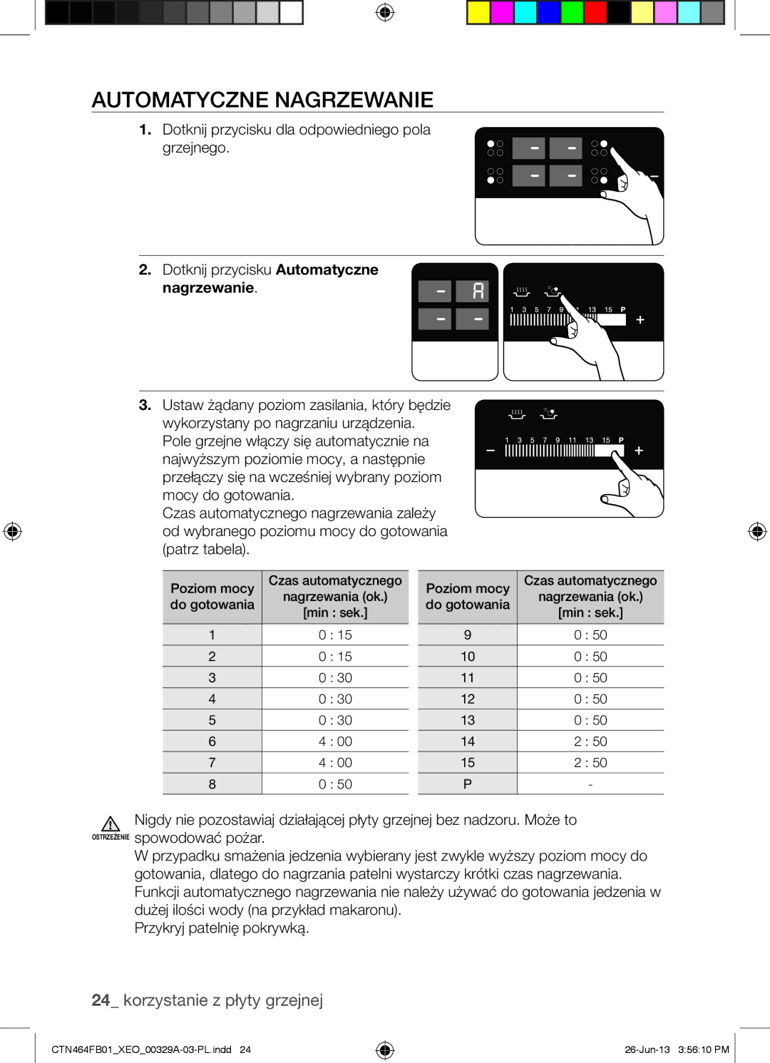 Samsung CTN464FB01/XEO manual Automatyczne Nagrzewanie 