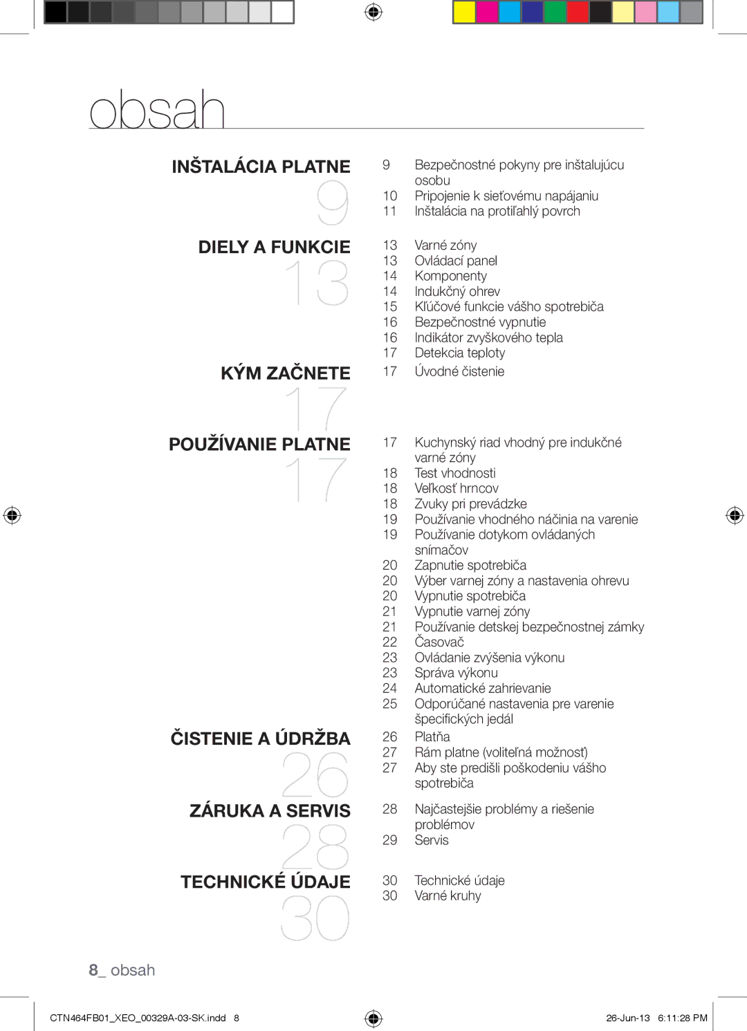 Samsung CTN464FB01/XEO manual Obsah 