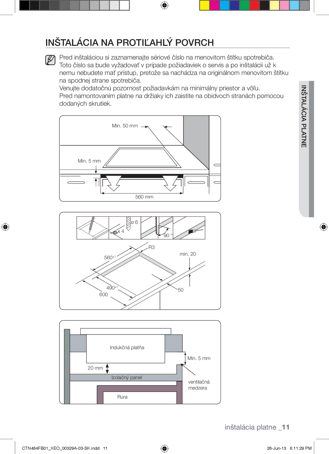 Samsung CTN464FB01/XEO manual Inštalácia NA Protiľahlý Povrch 