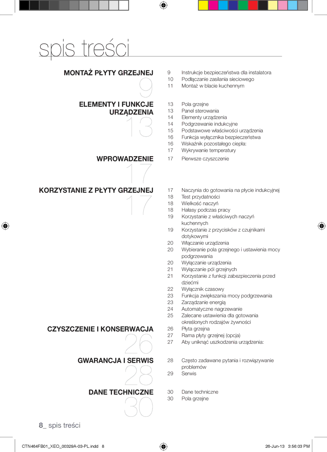 Samsung CTN464FB01/XEO manual Spis treści 