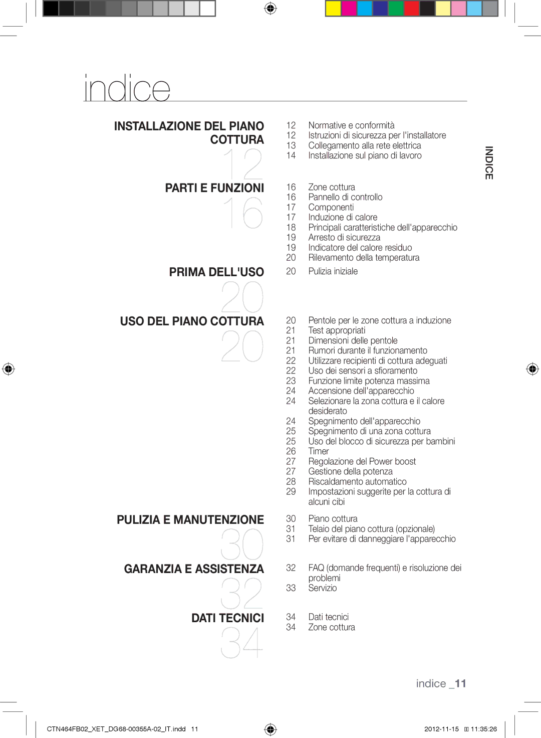 Samsung CTN464FB02/XET, CTN464KB02/XET manual Indice 