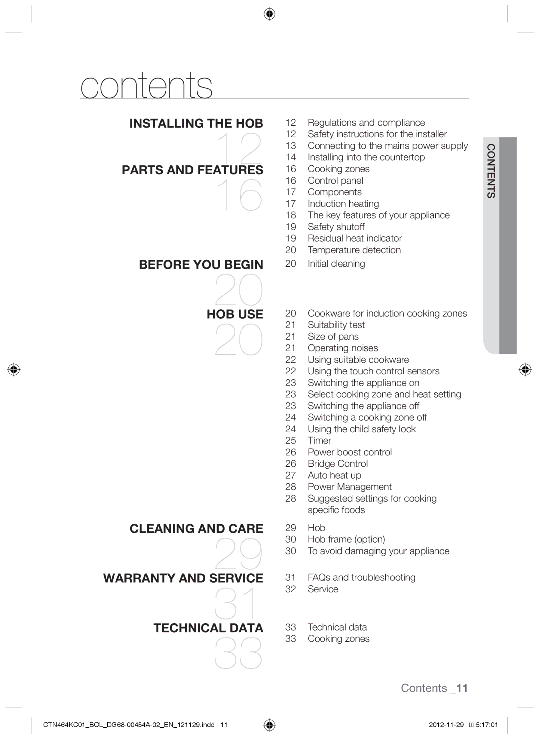 Samsung CTN464KC01/BOL, CTN464KC01/XEO manual Contents 